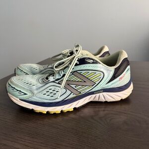 New Balance Women’s Shoes 9,5 Ozone Blue/Lime Glo 860v7 Trail Running W860WB7